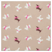 Pocken in rosa schweizerischer Mocha Stoff (Muster)