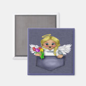 Pocket Angel Blonde Magnet (Vorderseite/Rückseite)