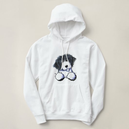 Pocket Bearded Collie Hoodie (Design vorne)