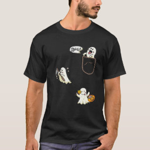 Pocket Boo Gespenster Kostüm für Frauen T-Shirt