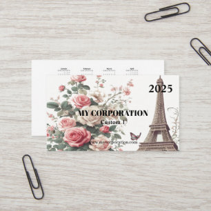Pocket Calendar 2025 - Paris Visitenkarte