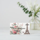 Pocket Calendar 2025 - Paris Visitenkarte (Stehend Vorderseite)