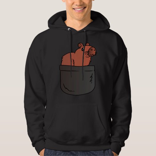 Pocket Capybara Guinea Pig Rodent Animal  Capy Hoodie (Vorderseite)