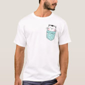 Pocket Cat Lover Geschenk T-Shirt (Vorderseite)