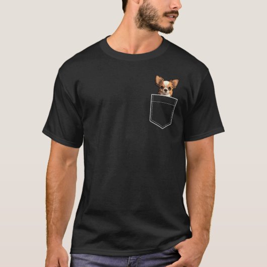 Pocket Chihuahua T-Shirt (Vorderseite)