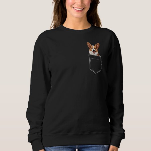 Pocket Corgi Sweatshirt (Vorderseite)