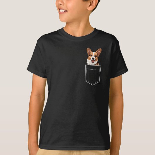 Pocket Corgi T-Shirt (Vorderseite)
