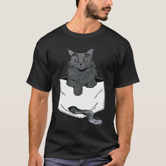 Pocket Cute Siamese Cat Kitten cat T-Shirt (Vorderseite)