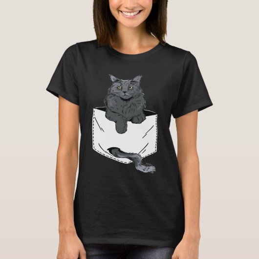 Pocket Cute Siamese Cat Kitten  cat T-Shirt (Vorderseite)