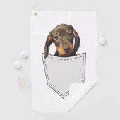 Pocket Dog Dackel Golfhandtuch (Insitu)