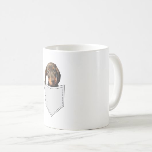 Pocket Dog Dackel Kaffeetasse (VorderseiteRechts)
