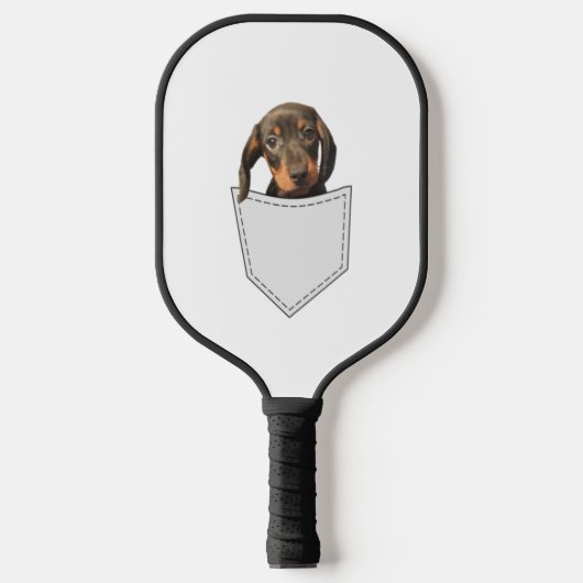 Pocket Dog Dackel Pickleball Schläger (Vorderseite)