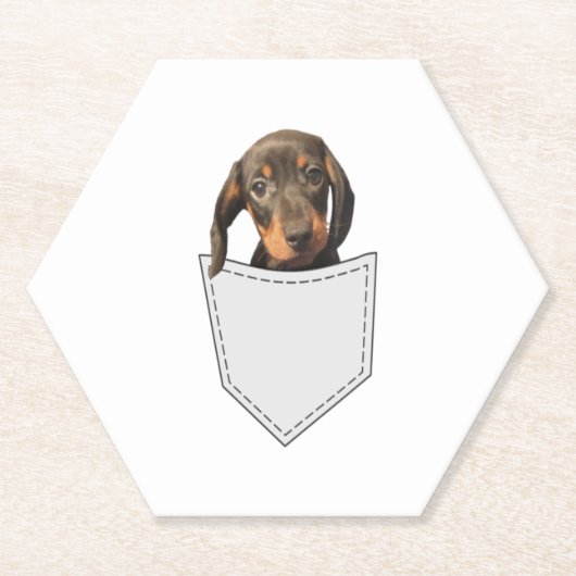 Pocket Dog Dackel Untersetzer (Vorderseite)