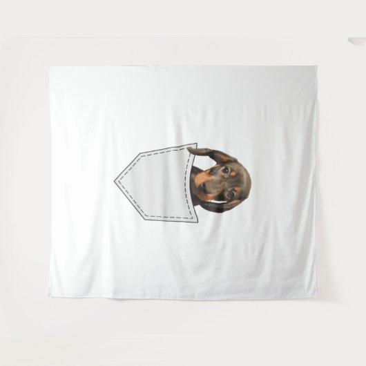 Pocket Dog Dackel Wandteppich (Vorderseite (Horizontal))