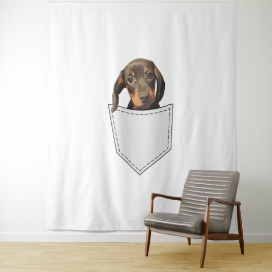 Pocket Dog Dackel Wandteppich (Beispiel)