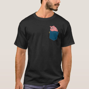 Pocket Ferkel Farmtierischer Schweinezuchtbetrieb T-Shirt
