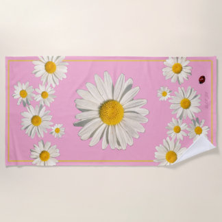 Pocket full of daisies beach towel. strandtuch