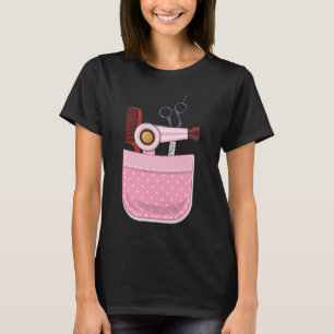 Pocket Hair Blower Comb Schere Frisur Barber H T-Shirt