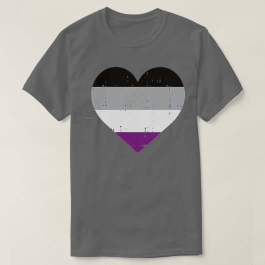 Pocket Heart Funny LGB asexual Flag Prix Support T-Shirt (Design vorne)