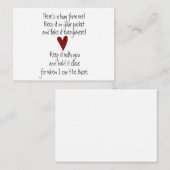 Pocket Hug-Karte Mitteilungskarte (Vorne/Hinten)