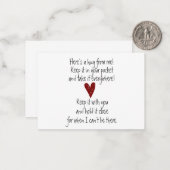 Pocket Hug-Karte Mitteilungskarte (Vorderseite/Rückseite Beispiel)