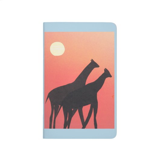 Pocket Journal mit Giraffe Design Taschennotizbuch (Vorderseite)