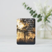 Pocket Keepake Memorial Morning Sunshine Pferde Visitenkarte (Stehend Vorderseite)