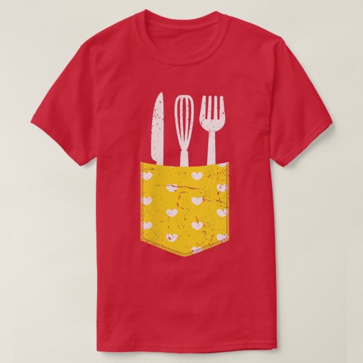 Pocket Koch Restaurant Küche Kulinarisches Highlig T-Shirt (Design vorne)