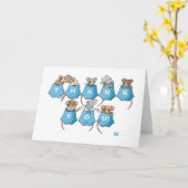 Pocket Mäuse Danke Karte (Gelbe Blume)