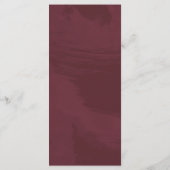 Pocket Menu für Burgund und Gold Glitzer Programm (Rückseite)