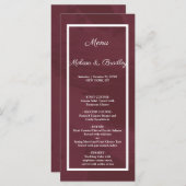 Pocket Menu für Burgund und Gold Glitzer Programm (Vorne/Hinten)