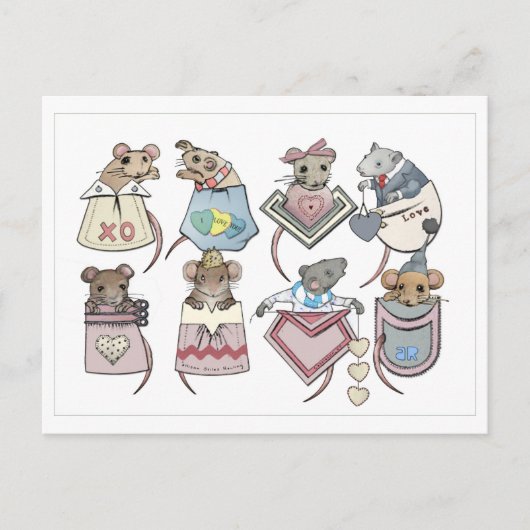 Pocket Mice Valentine Postkarte (Vorderseite)