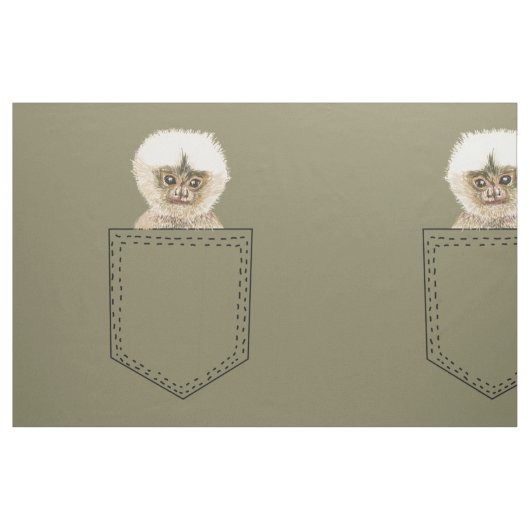Pocket Monkey Stoff (Fat Quarter (45,7 x 55,9 cm))
