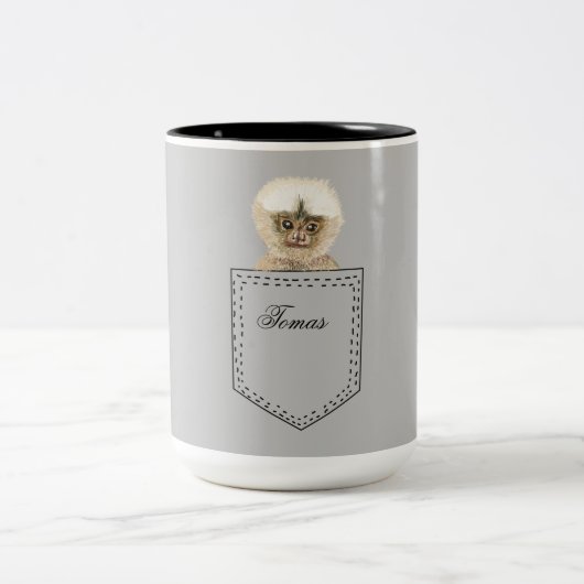 Pocket Monkey Zweifarbige Tasse (Mittel)