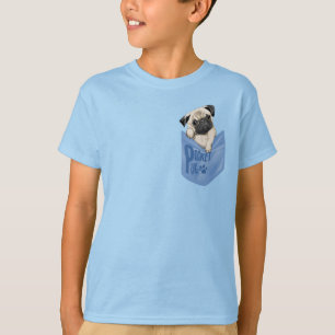 Pocket Mops Blue Kids T-Shirt