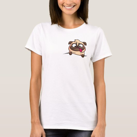 Pocket Mops T-Shirt (Vorderseite)