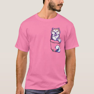 Pocket Niedlich Canadian Eskimo Welpenhund T-Shirt