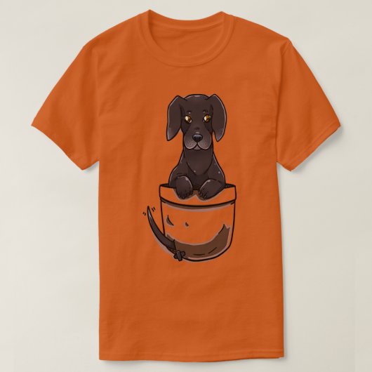 Pocket Niedlich Großer Dane Hund T-Shirt (Design vorne)