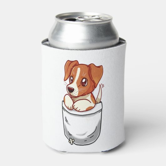 Pocket Niedlich Jack Russell Terrier Dosenkühler (Kanne Vorderseite)