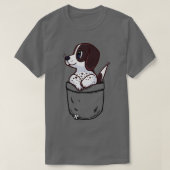 Pocket Niedlich Pointer Welpenhund T-Shirt (Design vorne)