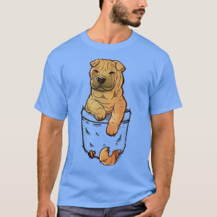 Pocket Niedlich Shar Pei Dog T-Shirt