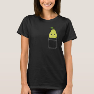 Pocket Pear Peeking Out Niedlich Pear T-Shirt