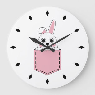 Pocket Pet Bunny Große Wanduhr