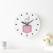 Pocket Pet Bunny Große Wanduhr (Zuhause)