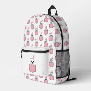 Pocket Pet Bunny Pattern Bedruckter Rucksack