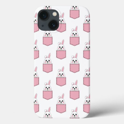 Pocket Pet Bunny Pattern Case-Mate iPhone Hülle (Rückseite)