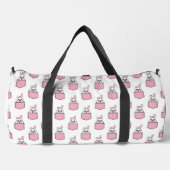 Pocket Pet Bunny Pattern Duffle Bag (Vorderseite)