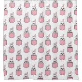 Pocket Pet Bunny Pattern Duschvorhang (Vorderseite)