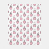 Pocket Pet Bunny Pattern Fleecedecke (Vorderseite)