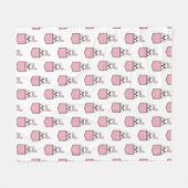 Pocket Pet Bunny Pattern Fleecedecke (Vorderseite (Horizontal))